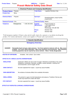 Propane MSDS E-4646 2016