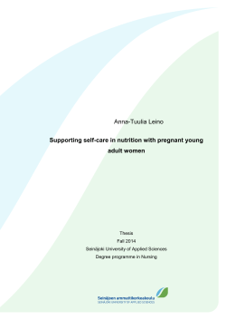 Anna-Tuulia Leino Supporting self-care in nutrition with