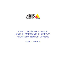 AXIS 216FD/AXIS 216FD-V AXIS 216MFD/AXIS 216MFD