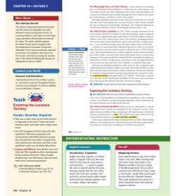DIFFERENTIATING INSTRUCTION Exploring the Louisiana Territory