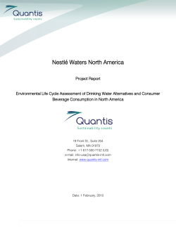 Environmental Life Cycle Assessment of Drinking Water Alternatives