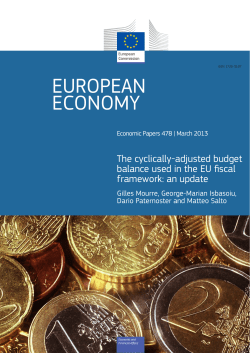 The cyclically-adjusted budget balance used in the EU fiscal