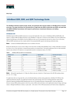 InfiniBand SDR, DDR, and QDR Technology Guide