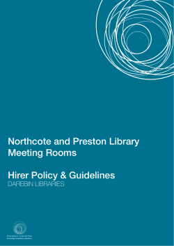 Northcote and Preston Library Meeting Rooms