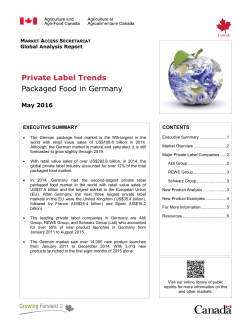 Private Label Trends - Packaged Food in Germany ( PDF Version