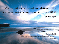 Aboriginal oral traditions and Sea-level change