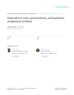 Dependency trees, permutations, and quadratic