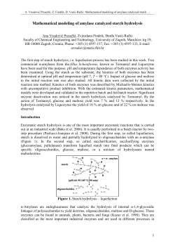 Mathematical modeling of amylase catalyzed starch hydrolysis