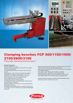Clamping benches FCP 600/1100/1600/ 2100/2600/3100