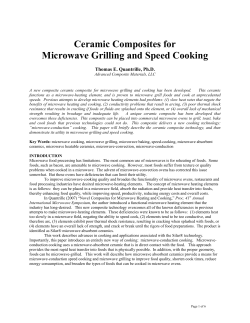 Ceramic Composites for Microwave Grilling and Speed Cooking