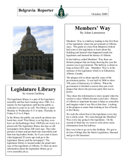 Legislature Library Members` Way - Legislative Assembly of Alberta