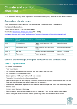 Climate and comfort checklist