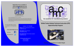Skilled Trades Related Technical Instruction (RTI)