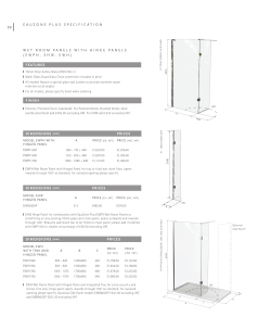 90 7 WET ROOM PANELS WITH HINGE PANELS (EWPH, EHW