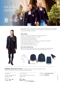 COLLEGE UNIFORM