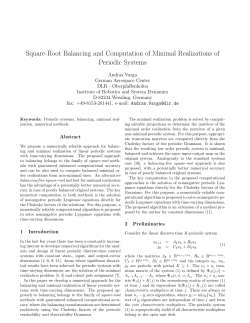 Square-Root Balancing and Computation of