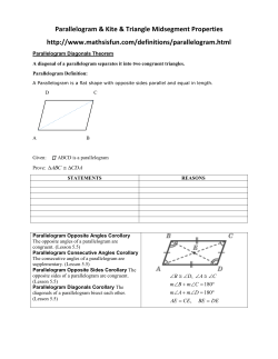 Parallelograms and Kites