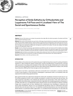 Perception of Smile Esthetics by Orthodontists and Laypersons: Full