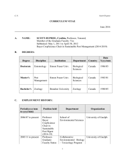 CURRICULUM VITAE June 2016 A. NAME: SCOTT