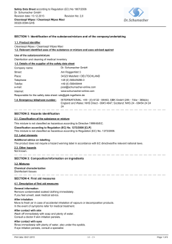 Safety data sheet - Dr. Schumacher GmbH