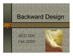 Backward Design