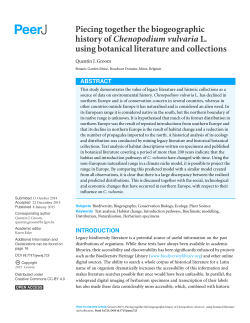 Piecing together the biogeographic history of Chenopodium