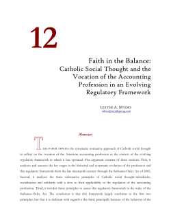 Faith in the Balance - University of St. Thomas