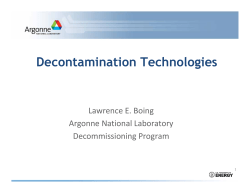 Decontamination Technologies