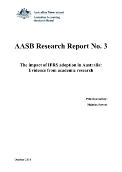 AASB Research Report No 3