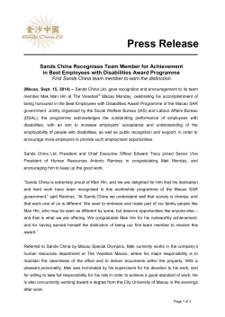 Press Release - The Venetian Macao