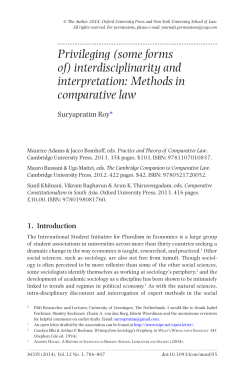 interdisciplinarity and interpretation: Methods in