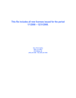 This file includes all new licenses issued for the