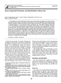 Ozone, Suspended Particulates, and Daily Mortality in Mexico City