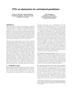 PTG: an abstraction for unhindered parallelism