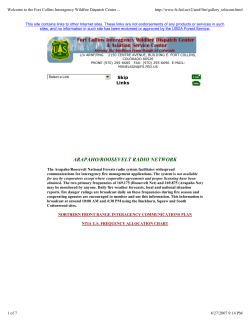 ARAPAHO/ROOSEVELT RADIO NETWORK