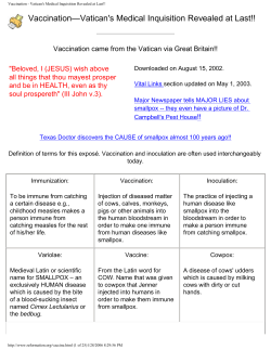 Vaccination - Vatican`s Medical Inquisition