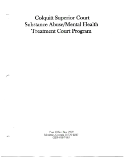 Colquitt Superior Court Substance Abuse/Mental Health Treatment