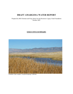 The 200 mile long Amargosa River originates near Beatty, Nevada