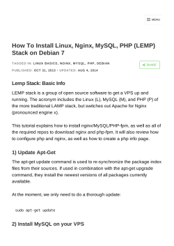 How To Install Linux, Nginx, MySQL, PHP (LEMP) Stack on