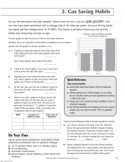 2. Gas Saving Habits