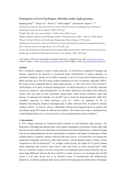 Emergence of novel hydrogen chlorides under