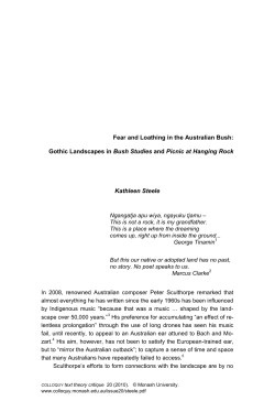 Fear and Loathing in the Australian Bush: Gothic