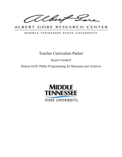Teacher Curriculum Packet - Middle Tennessee State University