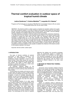 Thermal comfort evaluation in outdoor space of tropical humid climate
