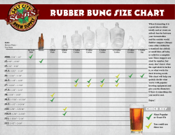 Rubber Bung Size Chart - Salt City Brew Supply