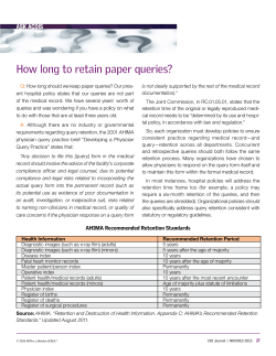 How long to retain paper queries?