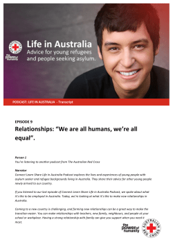 English - Australian Red Cross