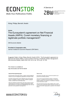 Covert monetary financing or legitimate portfolio