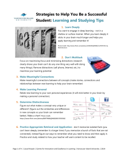 Strategies to Help You Be a Successful Student