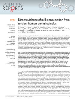 Direct evidence of milk consumption from ancient human dental